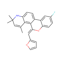 CC1=CC(C)(C)Nc2ccc3c(c21)/C(=C/c1ccco1)Oc1ccc(F)cc1-3 ZINC000013527254