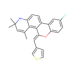 CC1=CC(C)(C)Nc2ccc3c(c21)/C(=C/c1ccsc1)Oc1ccc(F)cc1-3 ZINC000013527250