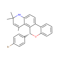 CC1=CC(C)(C)Nc2ccc3c(c21)[C@@H](c1ccc(Br)cc1)Oc1ccccc1-3 ZINC000003831958