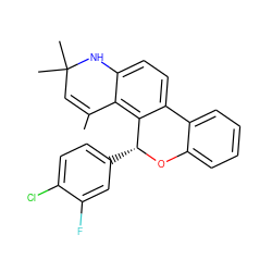 CC1=CC(C)(C)Nc2ccc3c(c21)[C@@H](c1ccc(Cl)c(F)c1)Oc1ccccc1-3 ZINC000003831946