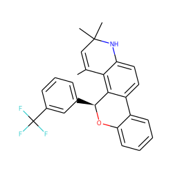 CC1=CC(C)(C)Nc2ccc3c(c21)[C@H](c1cccc(C(F)(F)F)c1)Oc1ccccc1-3 ZINC000003831950