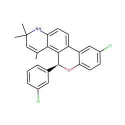 CC1=CC(C)(C)Nc2ccc3c(c21)[C@H](c1cccc(Cl)c1)Oc1ccc(Cl)cc1-3 ZINC000003831936