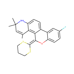 CC1=CC(C)(C)Nc2ccc3c(c21)C(=C1SCCCS1)Oc1ccc(F)cc1-3 ZINC000013490436