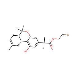 CC1=CC[C@@H]2[C@@H](C1)c1c(O)cc(C(C)(C)C(=O)OCCBr)cc1OC2(C)C ZINC000223585444