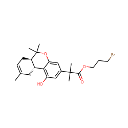 CC1=CC[C@@H]2[C@@H](C1)c1c(O)cc(C(C)(C)C(=O)OCCCBr)cc1OC2(C)C ZINC000223585204