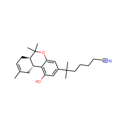 CC1=CC[C@@H]2[C@@H](C1)c1c(O)cc(C(C)(C)CCCCC#N)cc1OC2(C)C ZINC000013679514