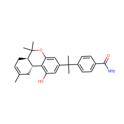 CC1=CC[C@@H]2[C@@H](C1)c1c(O)cc(C(C)(C)c3ccc(C(N)=O)cc3)cc1OC2(C)C ZINC000040891708