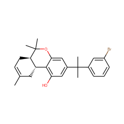 CC1=CC[C@@H]2[C@@H](C1)c1c(O)cc(C(C)(C)c3cccc(Br)c3)cc1OC2(C)C ZINC000042851644