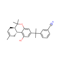 CC1=CC[C@@H]2[C@@H](C1)c1c(O)cc(C(C)(C)c3cccc(C#N)c3)cc1OC2(C)C ZINC000040891707