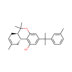 CC1=CC[C@@H]2[C@@H](C1)c1c(O)cc(C(C)(C)c3cccc(C)c3)cc1OC2(C)C ZINC000040395778