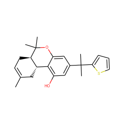 CC1=CC[C@@H]2[C@@H](C1)c1c(O)cc(C(C)(C)c3cccs3)cc1OC2(C)C ZINC000042887996