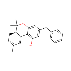 CC1=CC[C@@H]2[C@@H](C1)c1c(O)cc(Cc3ccccc3)cc1OC2(C)C ZINC000013553598