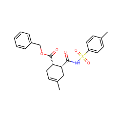 CC1=CC[C@H](C(=O)OCc2ccccc2)[C@H](C(=O)NS(=O)(=O)c2ccc(C)cc2)C1 ZINC000299868624