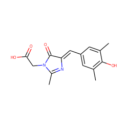 CC1=N/C(=C\c2cc(C)c(O)c(C)c2)C(=O)N1CC(=O)O ZINC001772633906