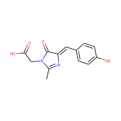 CC1=N/C(=C\c2ccc(O)cc2)C(=O)N1CC(=O)O ZINC000039243853