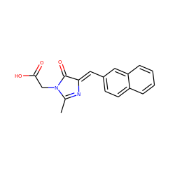 CC1=N/C(=C\c2ccc3ccccc3c2)C(=O)N1CC(=O)O ZINC001772573614