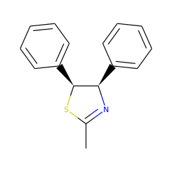 CC1=N[C@H](c2ccccc2)[C@H](c2ccccc2)S1 ZINC000004578818