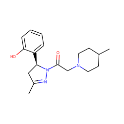 CC1=NN(C(=O)CN2CCC(C)CC2)[C@H](c2ccccc2O)C1 ZINC000084604703