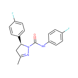 CC1=NN(C(=O)Nc2ccc(F)cc2)[C@H](c2ccc(F)cc2)C1 ZINC001772603427