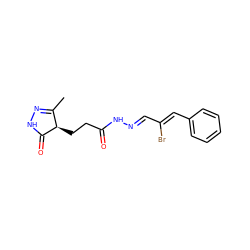 CC1=NNC(=O)[C@@H]1CCC(=O)N/N=C/C(Br)=C/c1ccccc1 ZINC000100151804