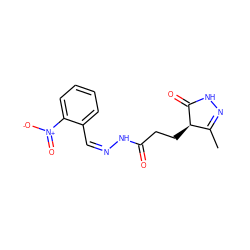 CC1=NNC(=O)[C@@H]1CCC(=O)N/N=C\c1ccccc1[N+](=O)[O-] ZINC000100151691