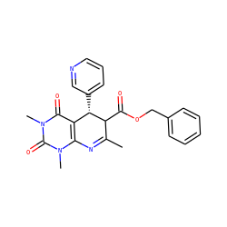 CC1=Nc2c(c(=O)n(C)c(=O)n2C)[C@H](c2cccnc2)C1C(=O)OCc1ccccc1 ZINC000101524914