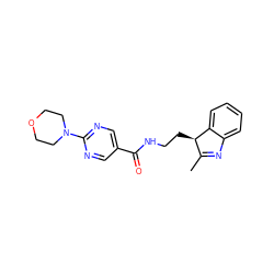 CC1=Nc2ccccc2[C@@H]1CCNC(=O)c1cnc(N2CCOCC2)nc1 ZINC000169352258