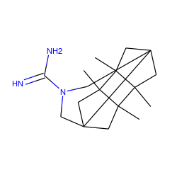 CC12CC34CN(C(=N)N)CC35CC1(C)C(C)(C5)C2(C)C4 ZINC000169332593