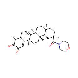 CC1C(=O)C(=O)C=C2C1=CC=C1[C@@]2(C)CC[C@@]2(C)[C@@H]3C[C@](C)(C(=O)N4CCOCC4)CC[C@]3(C)CC[C@]12C ZINC000059051517