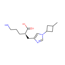 CC1CC(n2cnc(C[C@@H](CCCN)C(=O)O)c2)C1 ZINC000169698746