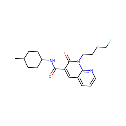 CC1CCC(NC(=O)c2cc3cccnc3n(CCCCF)c2=O)CC1 ZINC000299822786