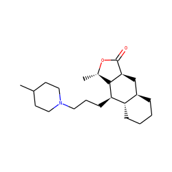 CC1CCN(CCC[C@@H]2[C@H]3CCCC[C@@H]3C[C@@H]3C(=O)O[C@@H](C)[C@@H]32)CC1 ZINC000028016604