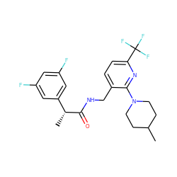 CC1CCN(c2nc(C(F)(F)F)ccc2CNC(=O)[C@H](C)c2cc(F)cc(F)c2)CC1 ZINC000118199138