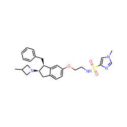 CC1CN([C@@H]2Cc3ccc(OCCNS(=O)(=O)c4cn(C)cn4)cc3[C@@H]2Cc2ccccc2)C1 ZINC000114195415