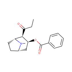 CCC(=O)[C@H]1[C@@H](OC(=O)c2ccccc2)C[C@@H]2CC[C@H]1N2C ZINC000013834833