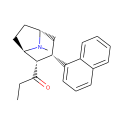 CCC(=O)[C@H]1[C@@H](c2cccc3ccccc23)C[C@H]2CC[C@H]1N2C ZINC000100741885