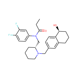 CCC(=O)N(C[C@H]1CCCCN1Cc1ccc2c(c1)CCC[C@@H]2O)c1ccc(F)c(F)c1 ZINC000653777923