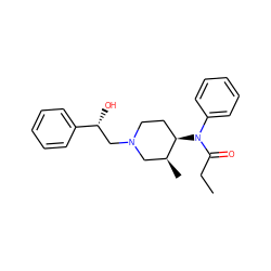 CCC(=O)N(c1ccccc1)[C@@H]1CCN(C[C@@H](O)c2ccccc2)C[C@@H]1C ZINC000012500934