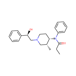 CCC(=O)N(c1ccccc1)[C@H]1CCN(C[C@H](O)c2ccccc2)C[C@H]1C ZINC000013741154