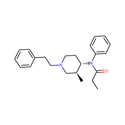 CCC(=O)N(c1ccccc1)[C@H]1CCN(CCc2ccccc2)C[C@@H]1C ZINC000005458886