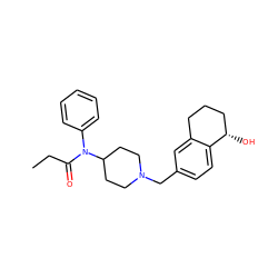 CCC(=O)N(c1ccccc1)C1CCN(Cc2ccc3c(c2)CCC[C@@H]3O)CC1 ZINC000473112992