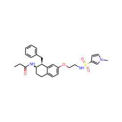 CCC(=O)N[C@@H]1CCc2ccc(OCCNS(=O)(=O)c3ccn(C)c3)cc2[C@@H]1Cc1ccccc1 ZINC000221602629