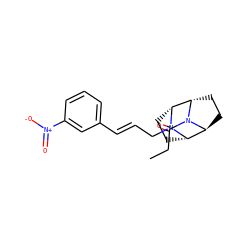 CCC(=O)N1[C@H]2CC[C@H]1[C@H]1CC[C@@H]2N1C/C=C/c1cccc([N+](=O)[O-])c1 ZINC000100819152