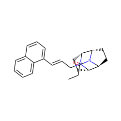 CCC(=O)N1[C@H]2CC[C@H]1[C@H]1CC[C@@H]2N1C/C=C/c1cccc2ccccc12 ZINC000100817555