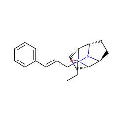 CCC(=O)N1[C@H]2CC[C@H]1[C@H]1CC[C@@H]2N1C/C=C/c1ccccc1 ZINC000100854271