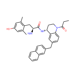 CCC(=O)N1CC[C@@H](NC(=O)[C@@H](N)Cc2c(C)cc(O)cc2C)c2cc(Cc3ccc4ccccc4c3)ccc21 ZINC000653884629