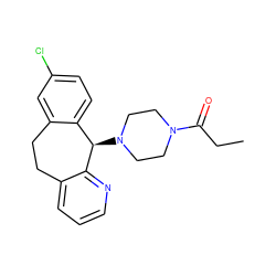 CCC(=O)N1CCN([C@@H]2c3ccc(Cl)cc3CCc3cccnc32)CC1 ZINC000027094247