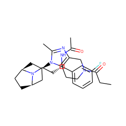 CCC(=O)N1CCc2c(nc(C)n2[C@@H]2C[C@@H]3CC[C@H](C2)N3CC[C@H](NC(C)=O)c2cccc(F)c2)C1 ZINC000101391213