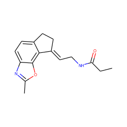 CCC(=O)NC/C=C1\CCc2ccc3nc(C)oc3c21 ZINC000096174391