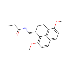 CCC(=O)NC[C@@H]1CCc2c(OC)ccc3ccc(OC)c1c23 ZINC000013834420